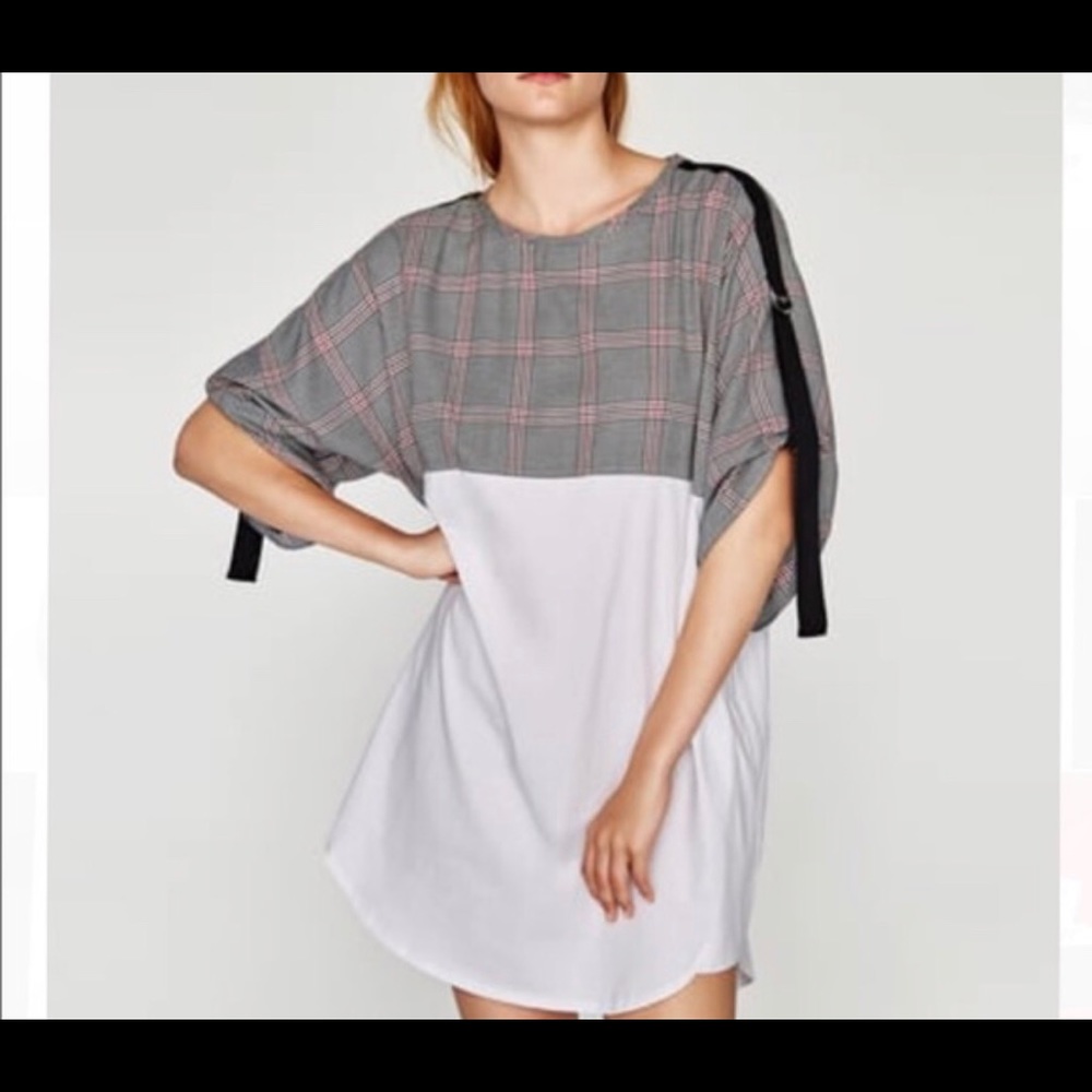 Checked Combination Dress